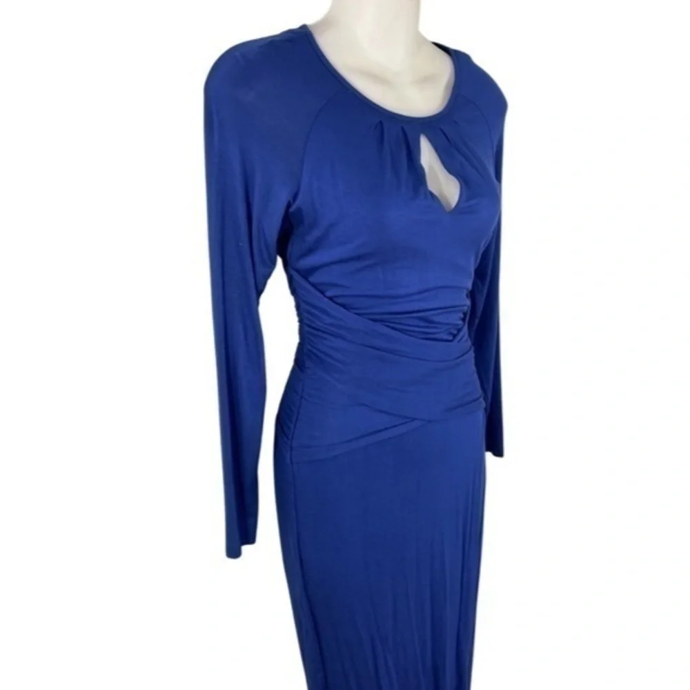 Venus blue keyhole wrap waist bodycon dress H8